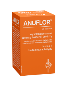 Anuflor wyselekcjonowane szczepy bakterii i drożdży, inulina, fruktooligosacharydy